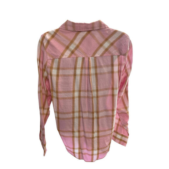 Thereabouts Little & Big Girls Long Sleeve Flannel Shirt Pink L 14.5-16.5P Plus - Picture 5 of 13